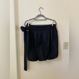 Artigli Made in Italy Black Pleated Mini Bubble Skirt Size 44 Luxury